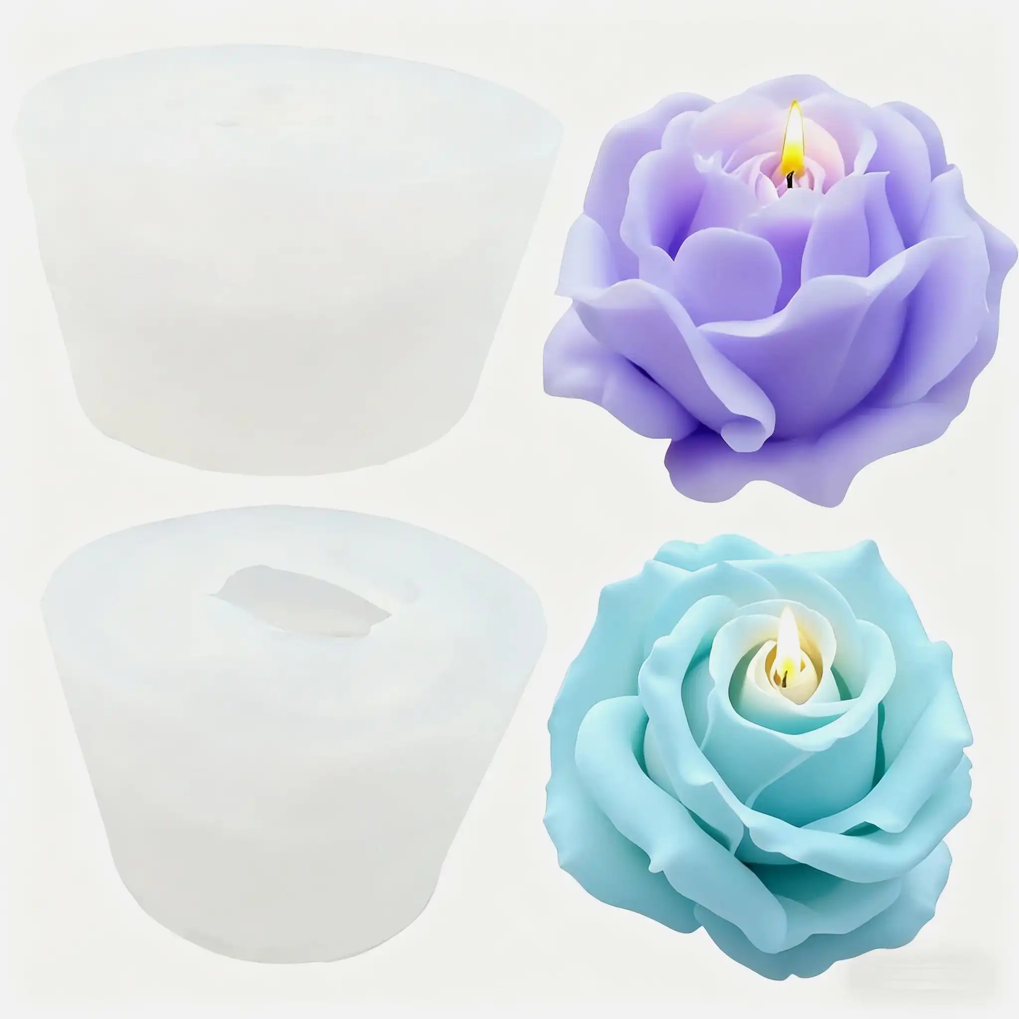 2-Piece Romantic 3D Rose Silic - Soap Making Gifts ulasan dan harga