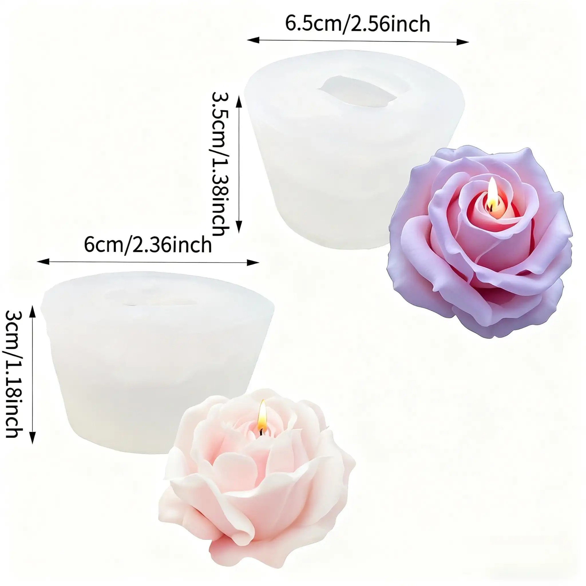 2-Piece Romantic 3D Rose Silic - Soap Making Gifts ulasan dan harga