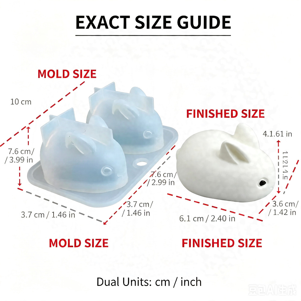 3D Mini Rabbit Silicone Mold F - Soap Making Instructions ulasan dan harga