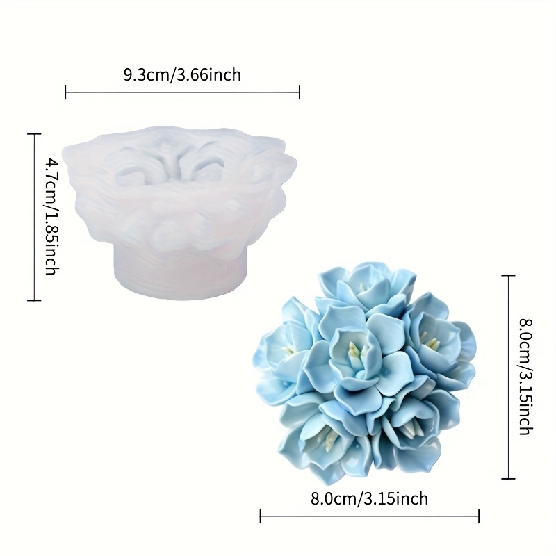 1 Hydrangea Candle Silicone Mo - Soap Making Instructions ulasan dan harga