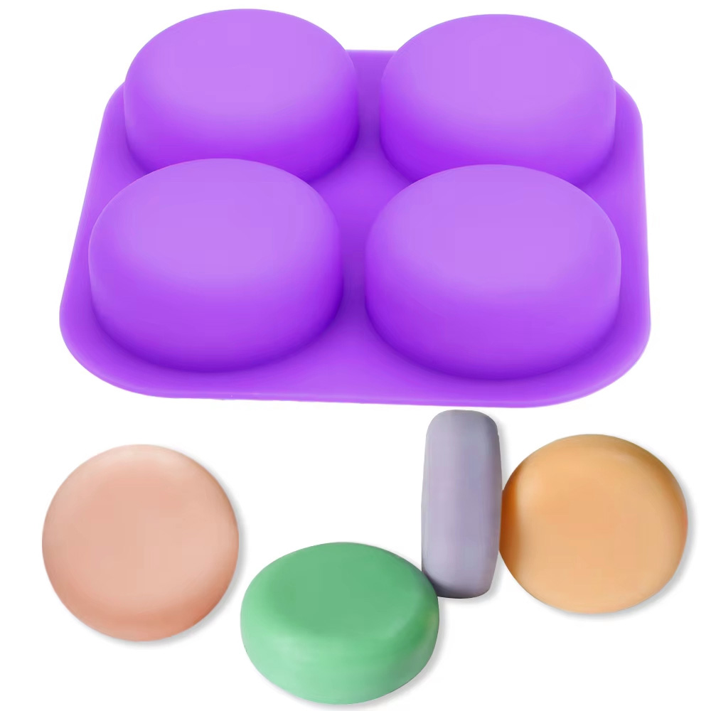 1-2 PCS 4 Cavity Reusable Roun - Soap Making Instructions ulasan dan harga